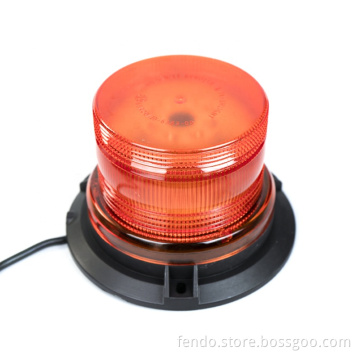 12V/24V 24W LED Amber Warning Light - Magnetic Emergency Flasher for Cars & Trucks